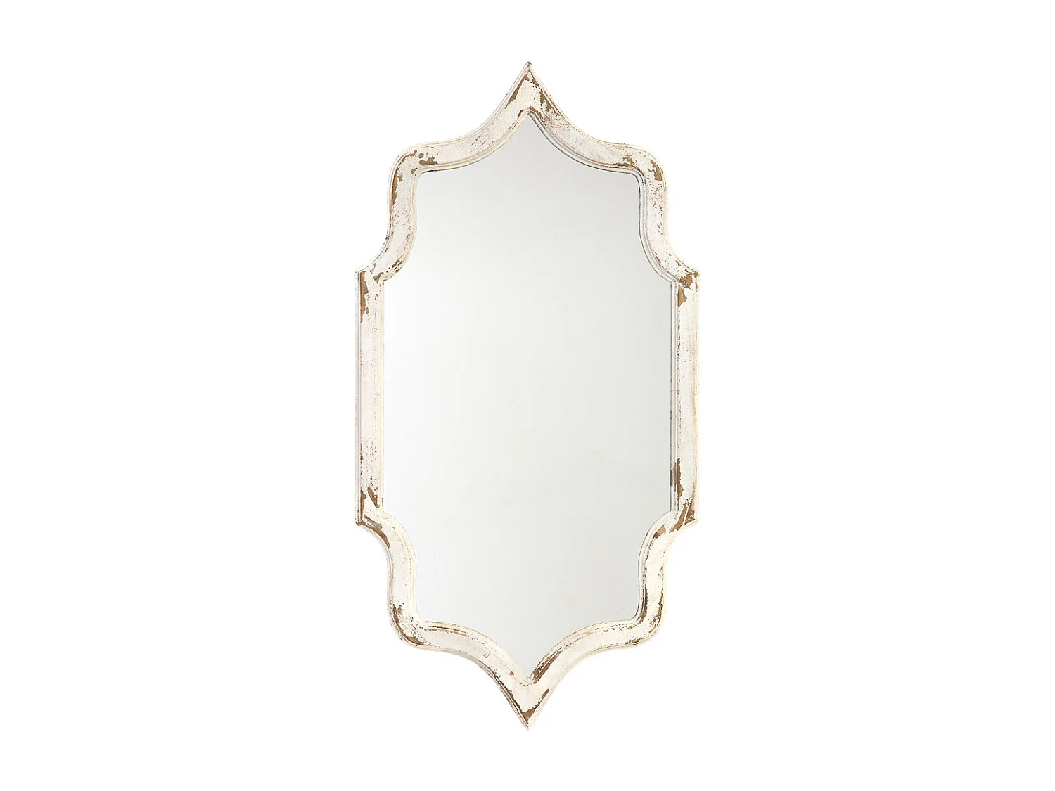Miroir mural en métal avec finition vieillie