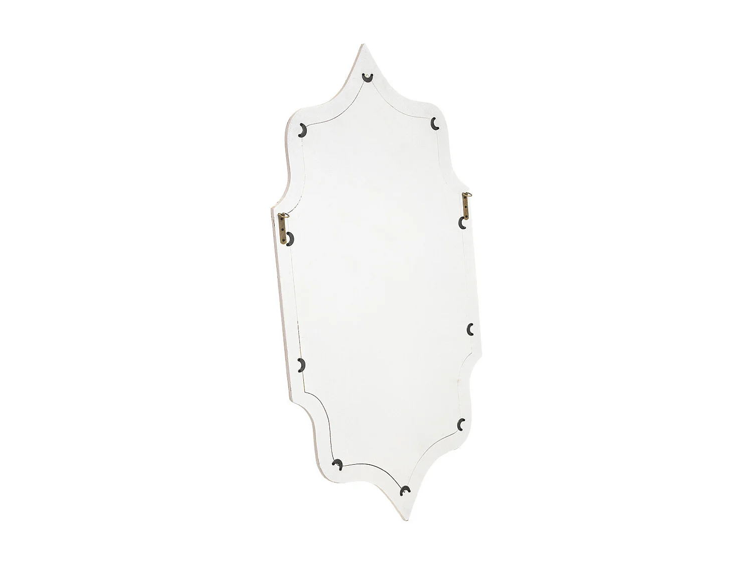 Miroir mural en métal avec finition vieillie