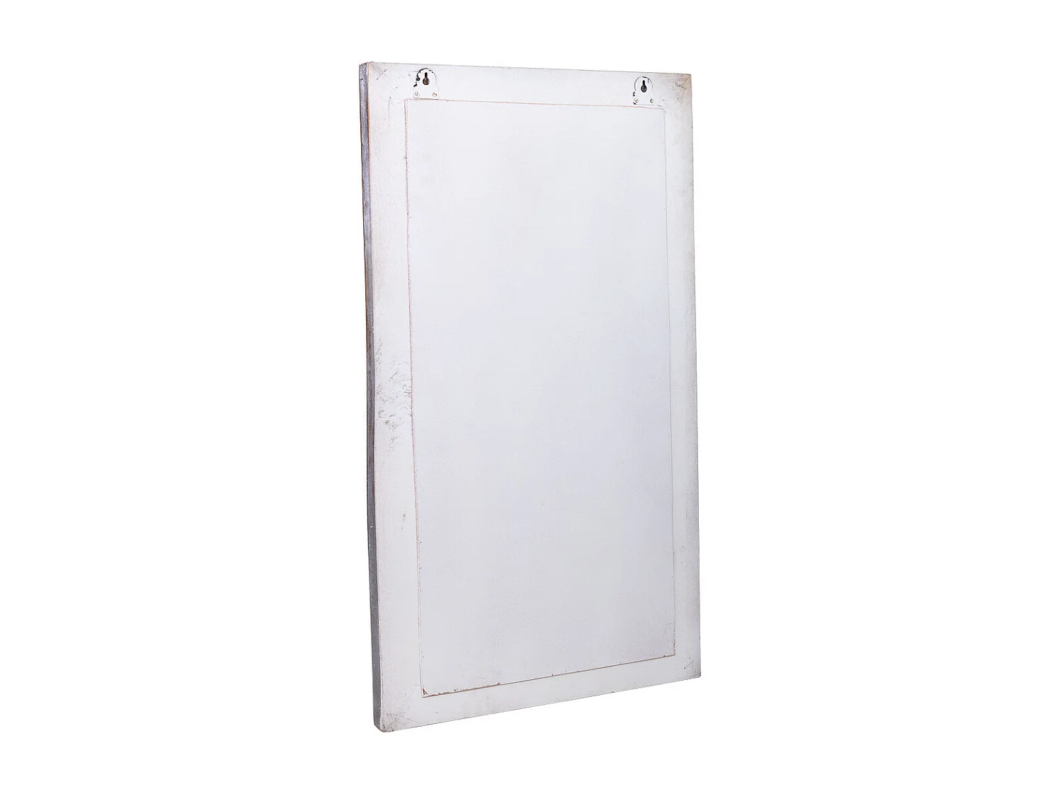Weißer Spiegel aus gealtertem Holz 60x5x107