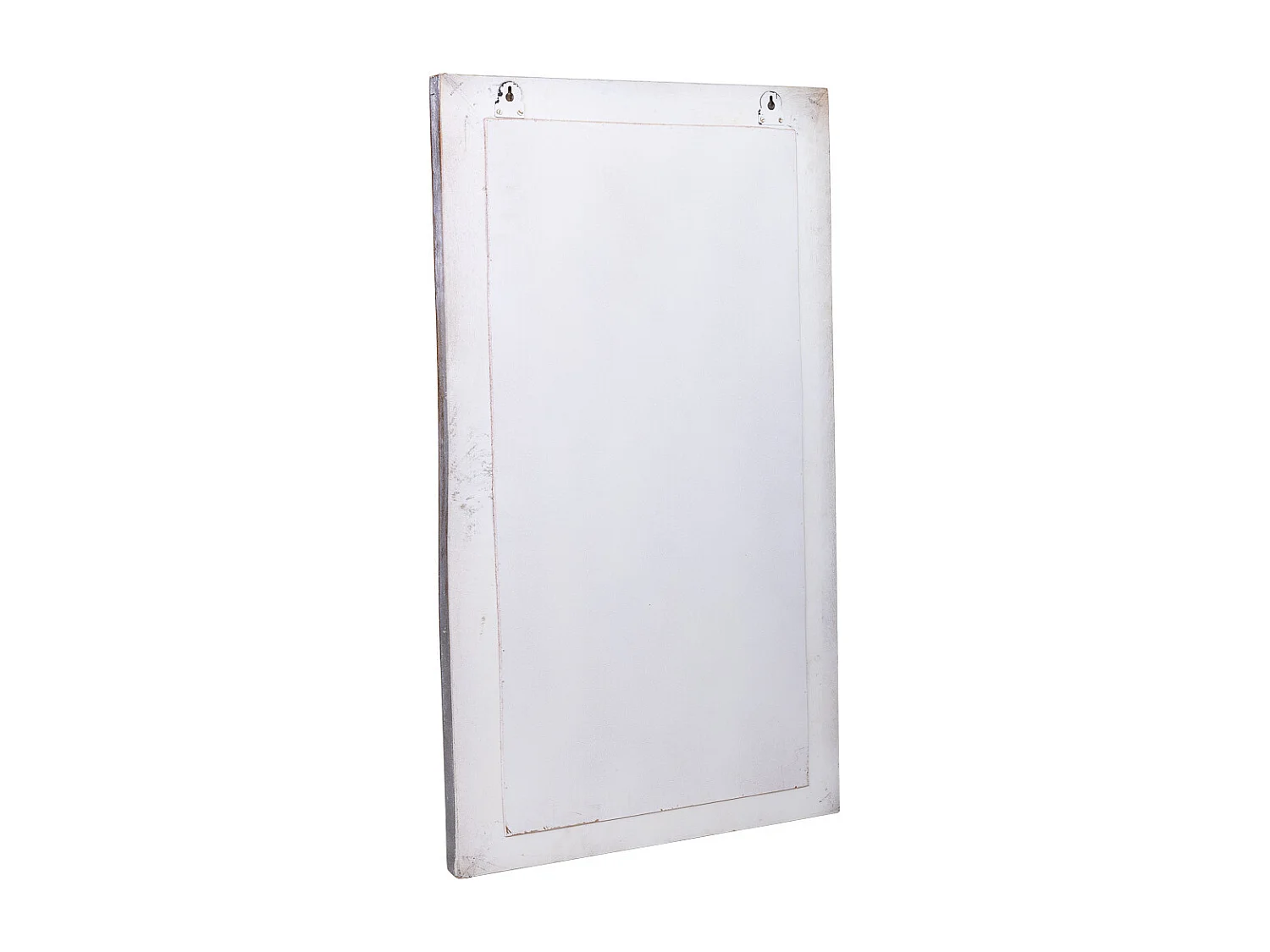 Specchio in legno invecchiato bianco 60x5x107