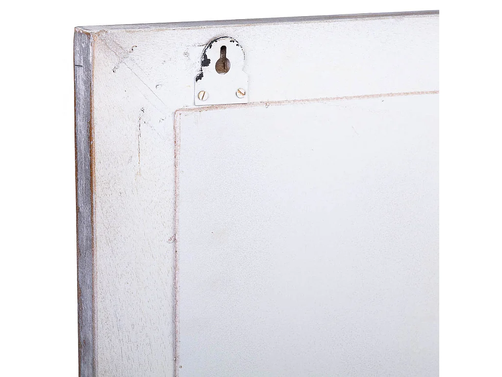 Specchio in legno invecchiato bianco 60x5x107