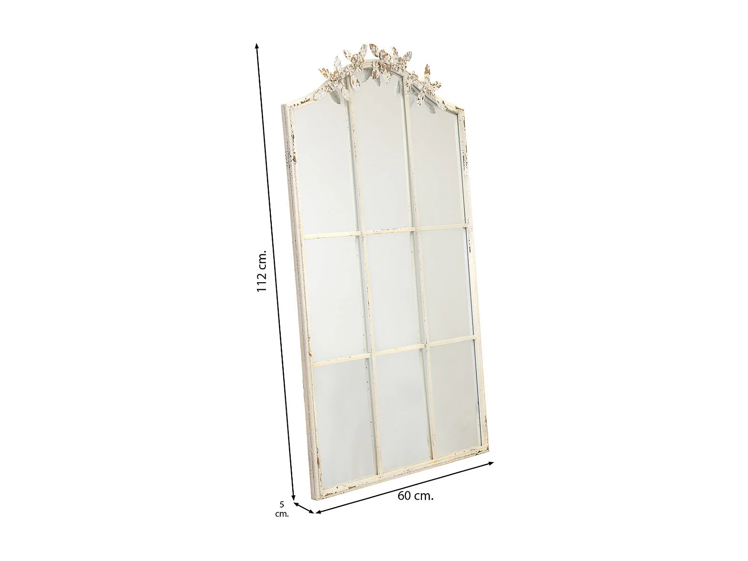 Wandspiegel mit antikem Metallfinish