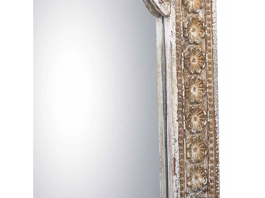 Miroir en bois vieilli marron 60x4x90