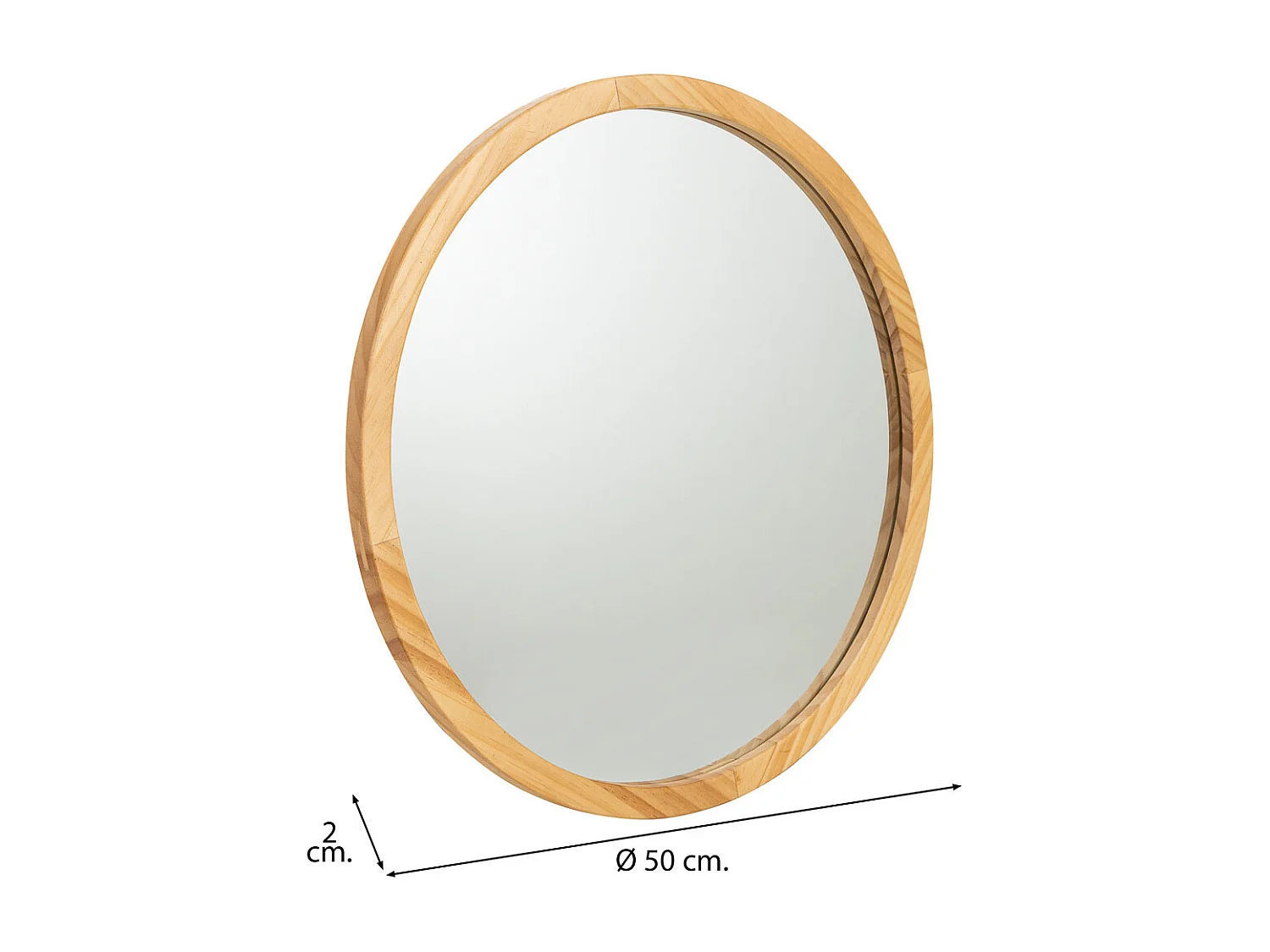 Holzspiegel 50x02x50