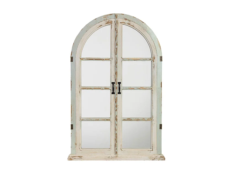 Holz- und Metallspiegel mit antikem Finish