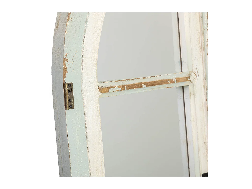 Holz- und Metallspiegel mit antikem Finish