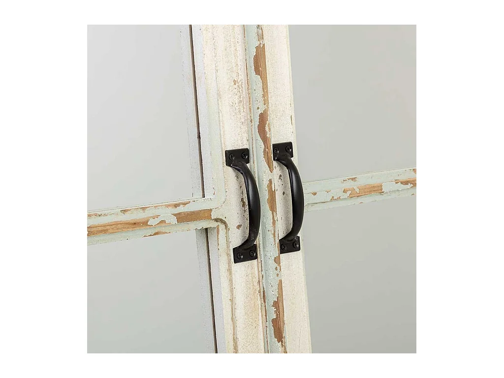 Holz- und Metallspiegel mit antikem Finish