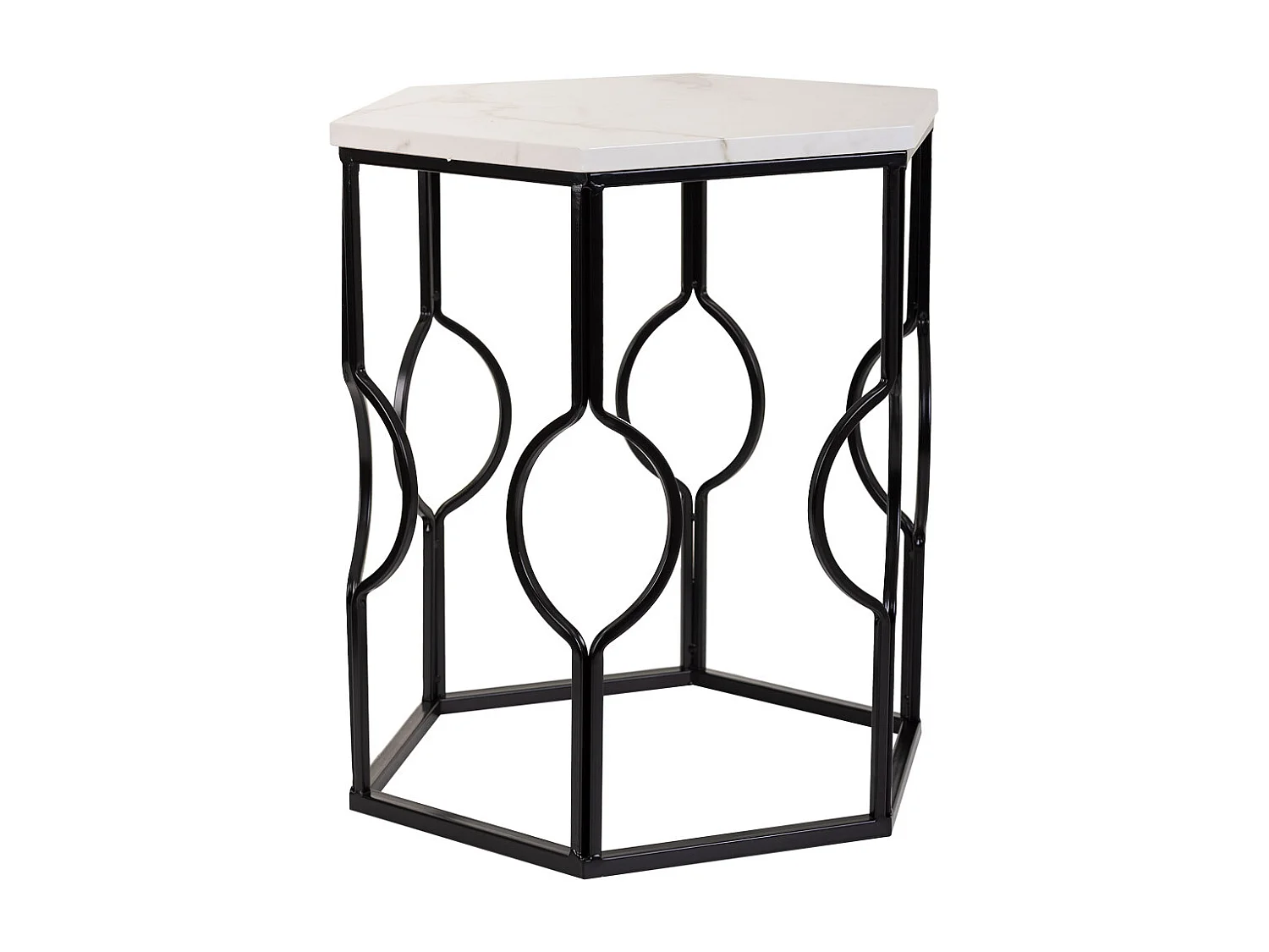 Set di 2 tavolini in metallo nero