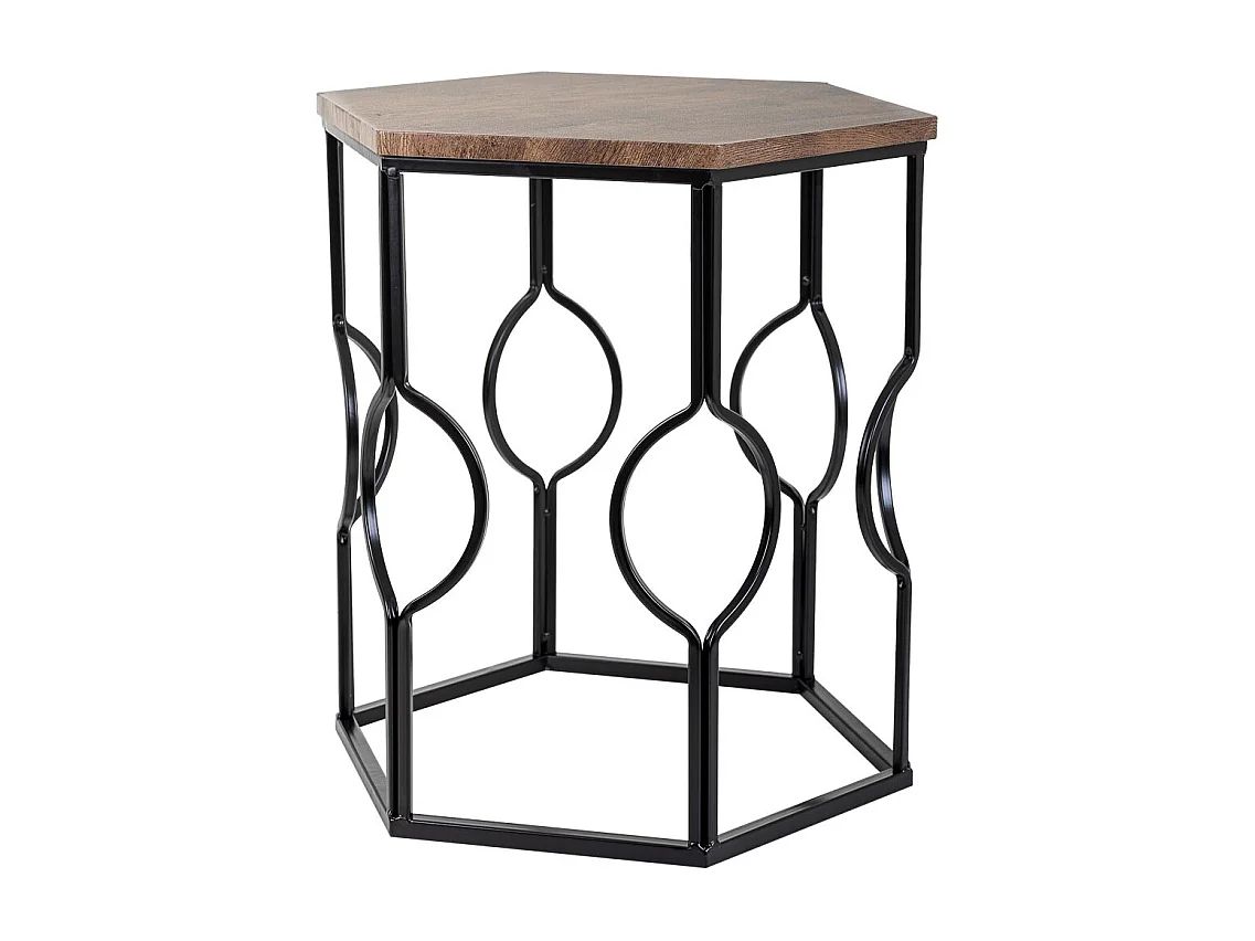 Ensemble de 2 tables en métal noires