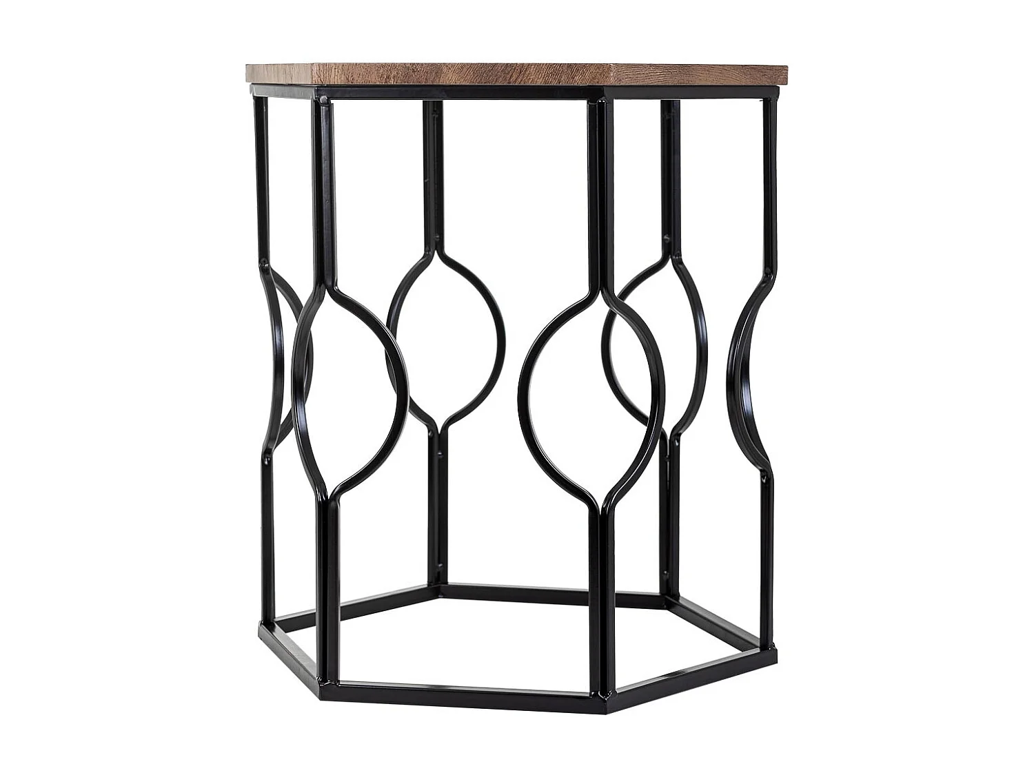 Ensemble de 2 tables en métal noires