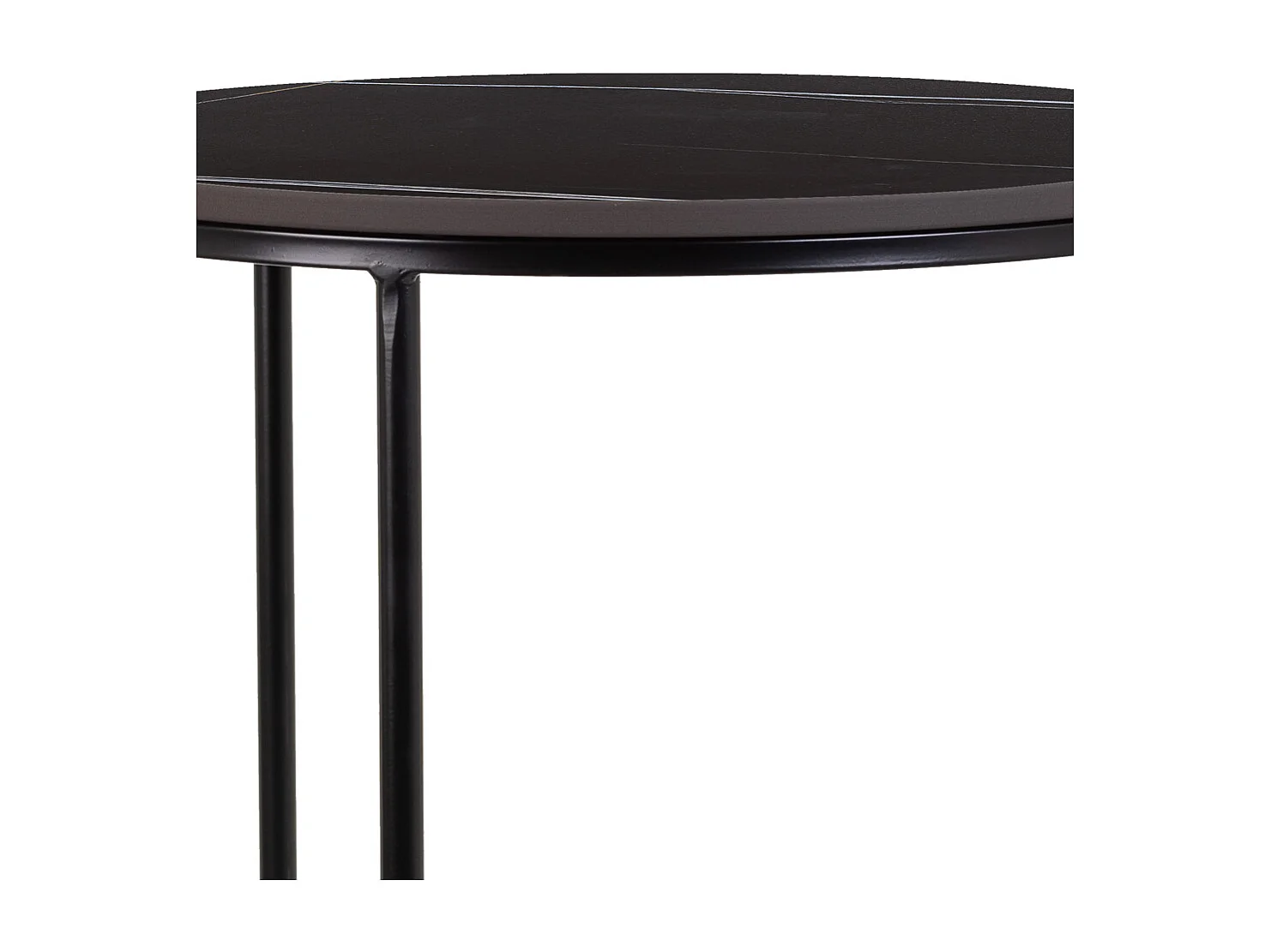 Conjunto de mesas 3 peças metal preto 29x29x46h-34x34x52h-39x39x57h cm