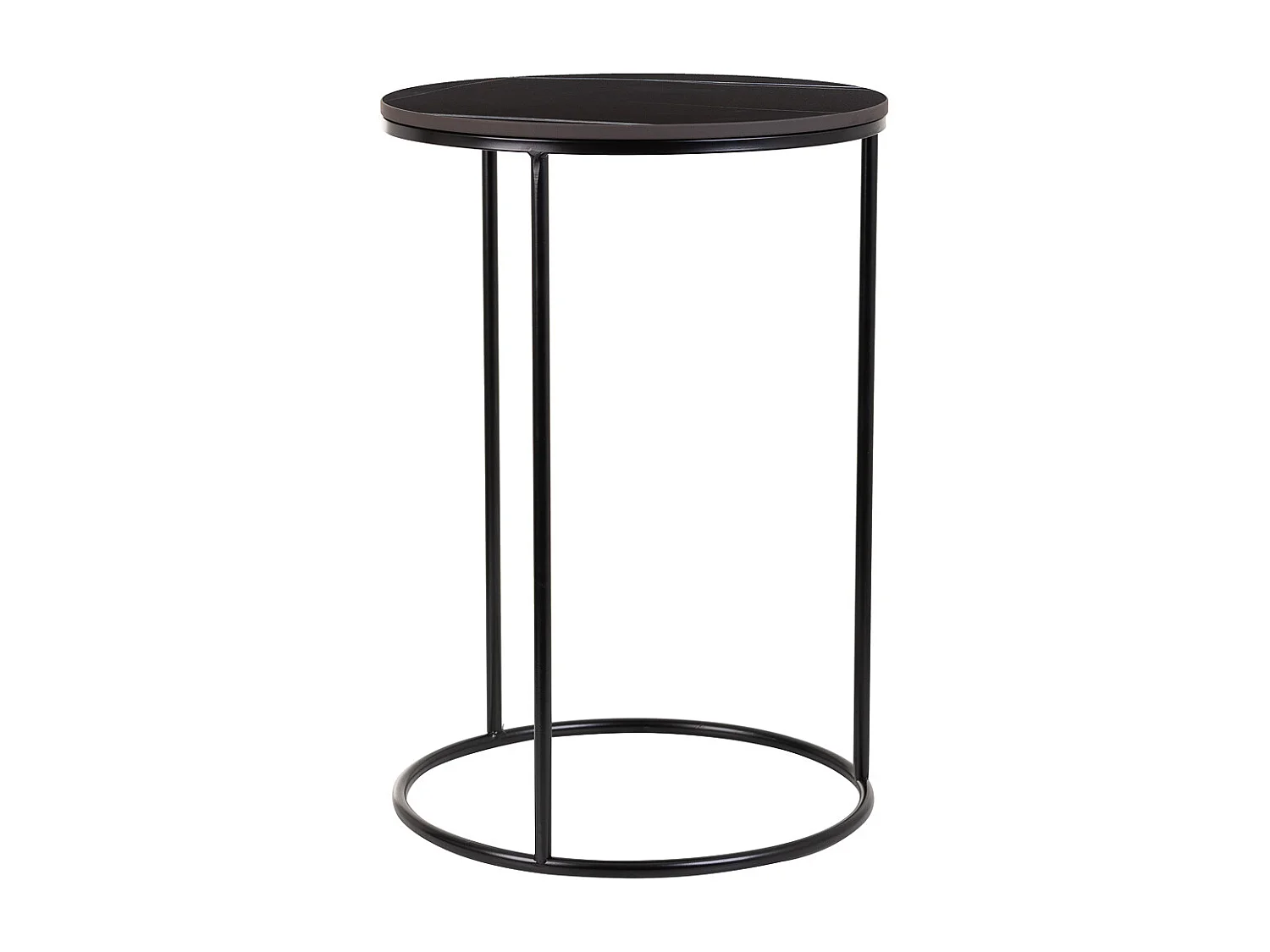 Set tavoli 3 pezzi metallo nero 29x29x46h-34x34x52h-39x39x57h cm