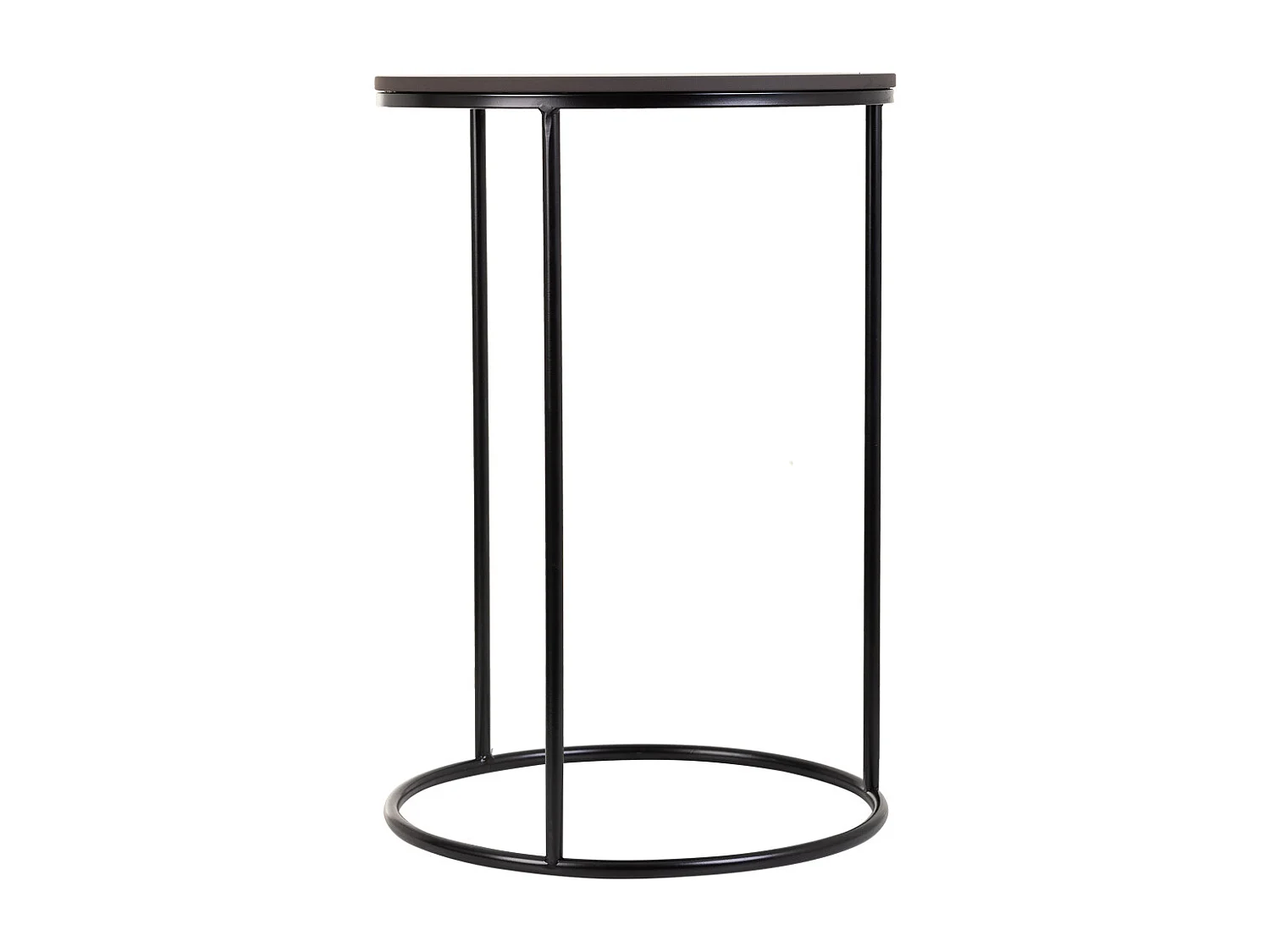 Set tavoli 3 pezzi metallo nero 29x29x46h-34x34x52h-39x39x57h cm