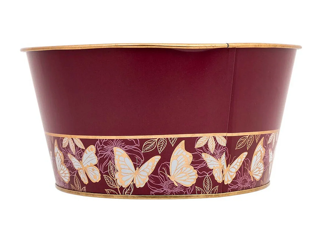 Panier en métal rouge D19,5x9,8 B15,2