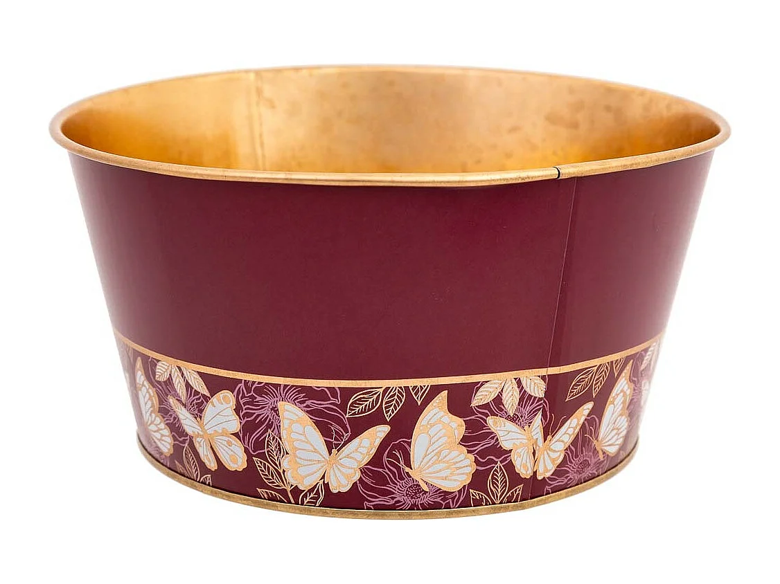 Panier en métal rouge D19,5x9,8 B15,2