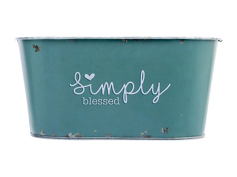 Cesto metálico azul 19,5x11,5x9 B16,5x8,5