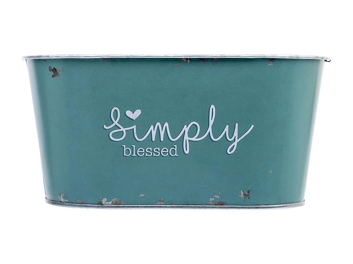 Cesto metálico azul 19,5x11,5x9 B16,5x8,5