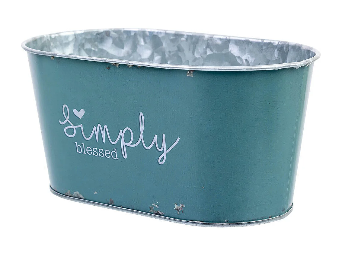 Cesto metálico azul 19,5x11,5x9 B16,5x8,5