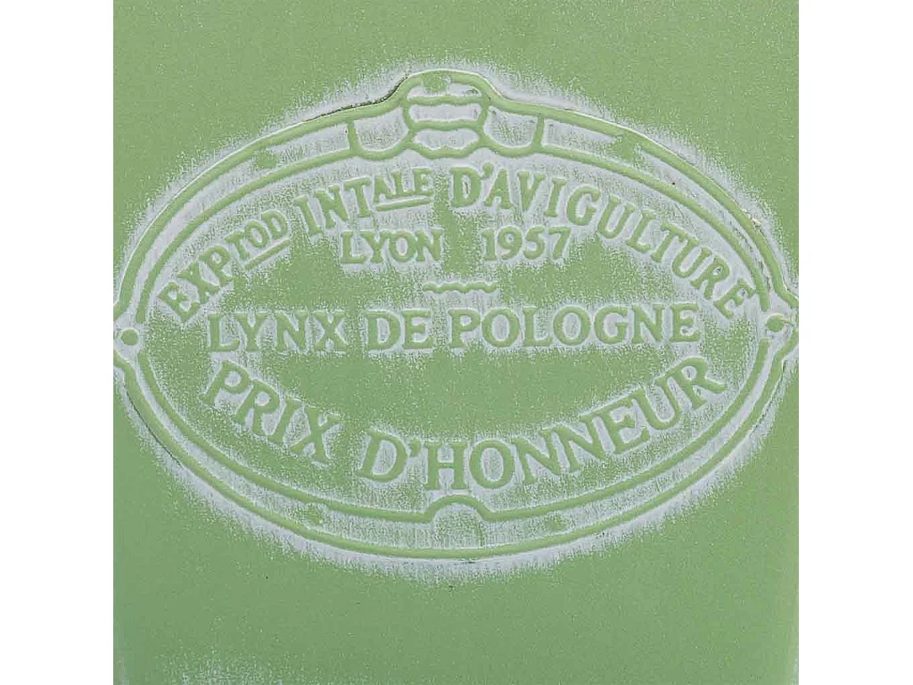 Panier en métal vert 14.5x13x10.5