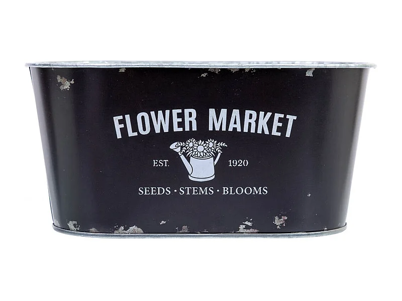 Schwarzer Metallkorb 19,5x11,5x9 B16,5x8,5