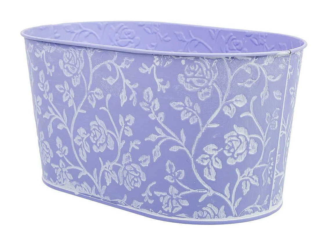 Cestino in metallo blu 22,5x13,5x11,5 B20x11