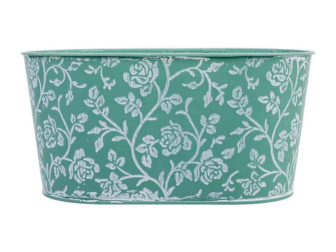 Cestino in metallo blu 22,5x13,5x11,5 B20x11