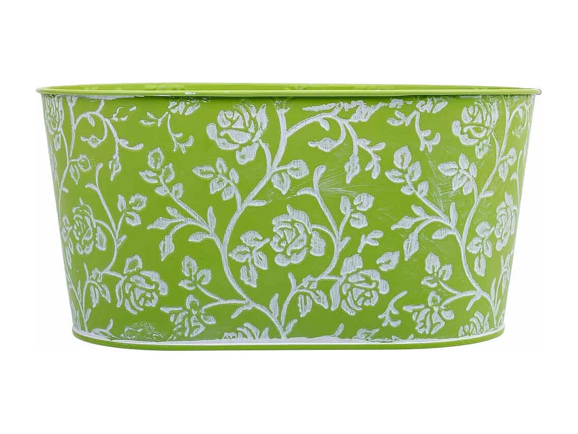 Cestino in metallo verde 22,5x13,5x11,5 B20x11