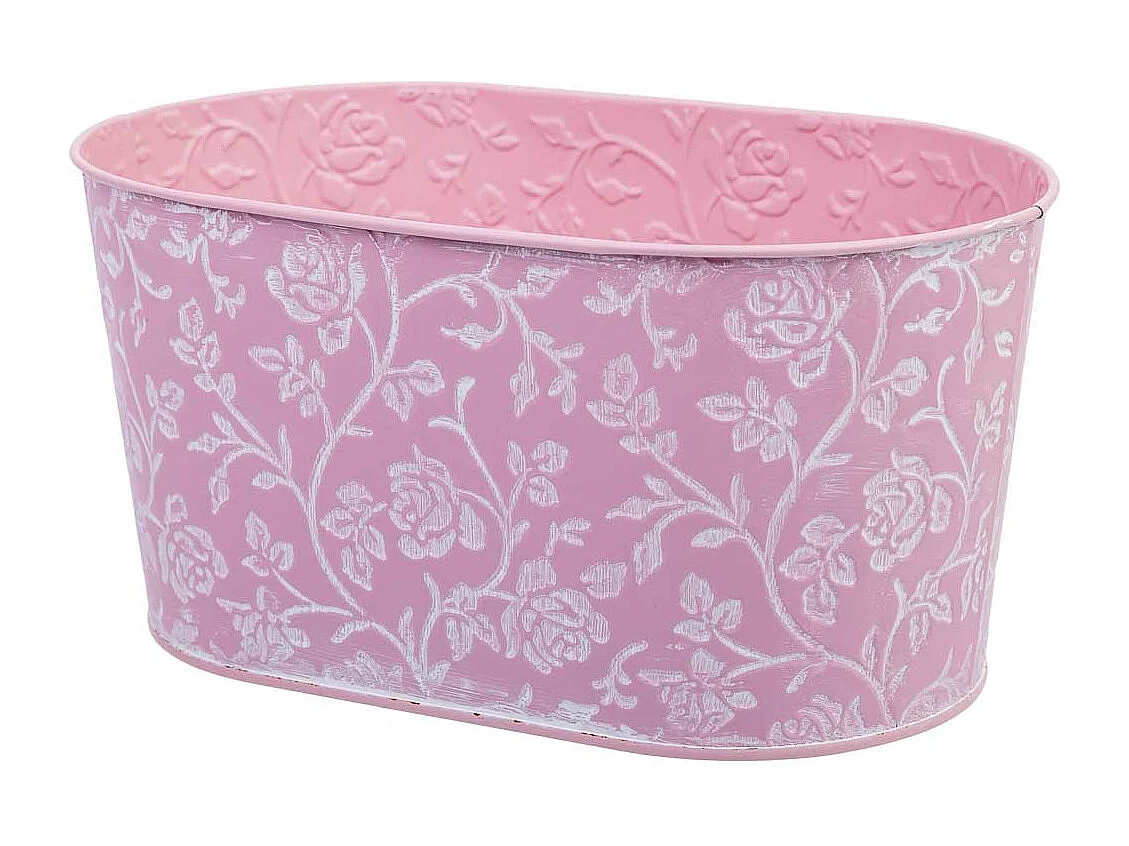 Cesto metálico cor-de-rosa 22,5x13,5x13,5x11,5 B20x11