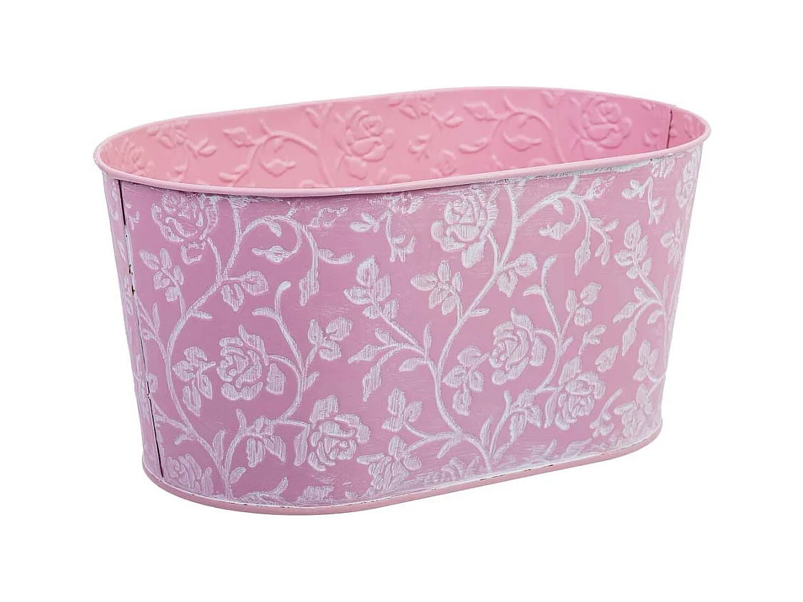 Rosa Metallkorb 22,5x13,5x11,5 B20x11