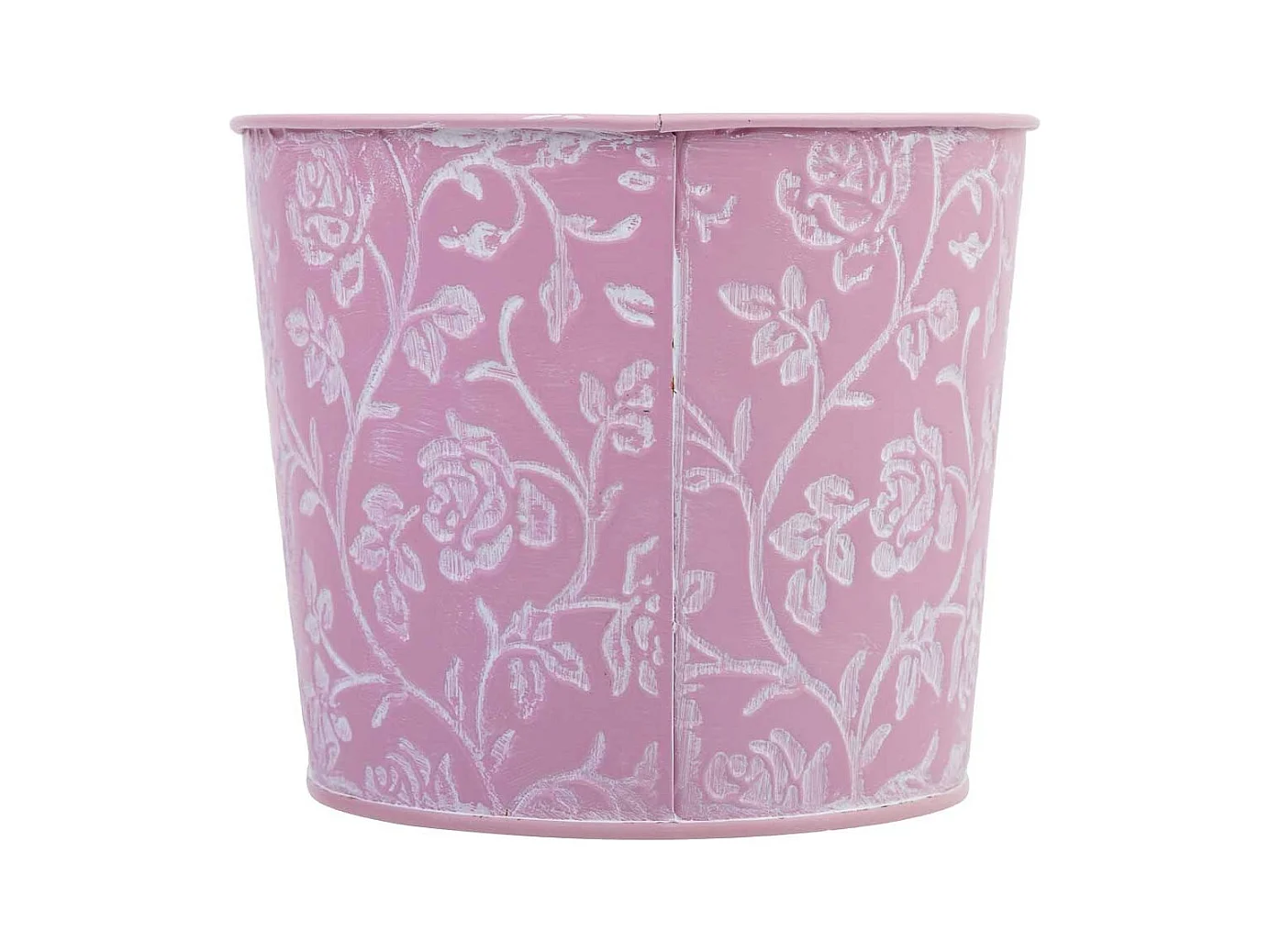 Rosa Metallkorb 22,5x13,5x11,5 B20x11