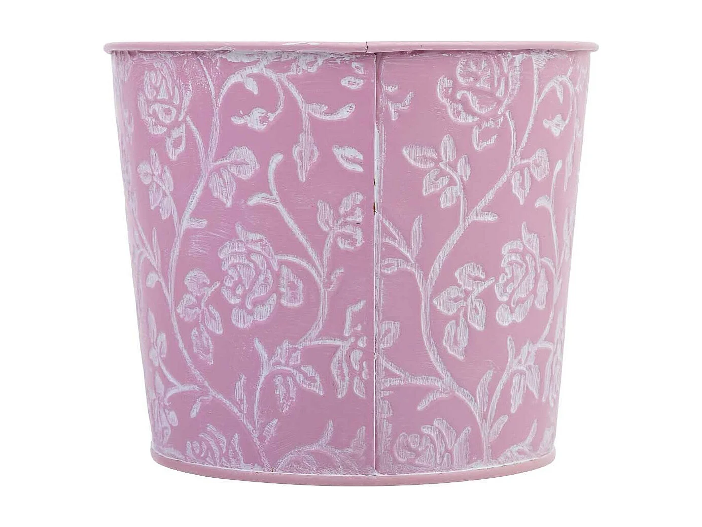 Cestino in metallo rosa 22,5x13,5x11,5 B20x11