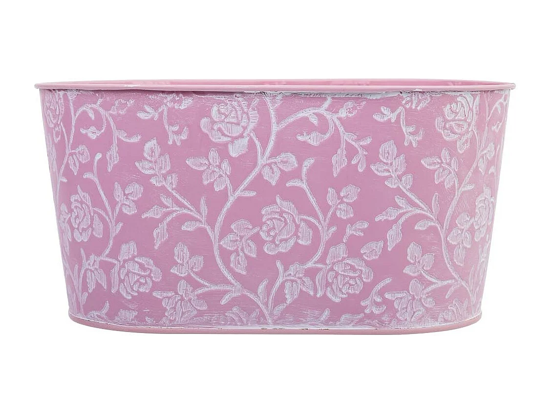 Cestino in metallo rosa 22,5x13,5x11,5 B20x11