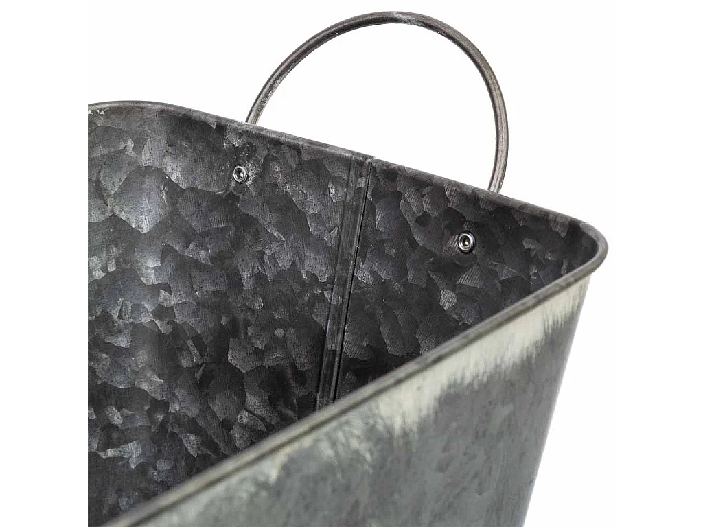 Cestino in metallo con manici 26,5x17,5x15,5 B19x13