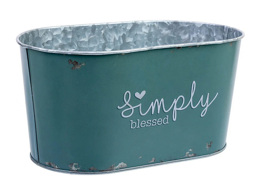 Cesto metálico azul 22,5x13,7x11,3 B20x11