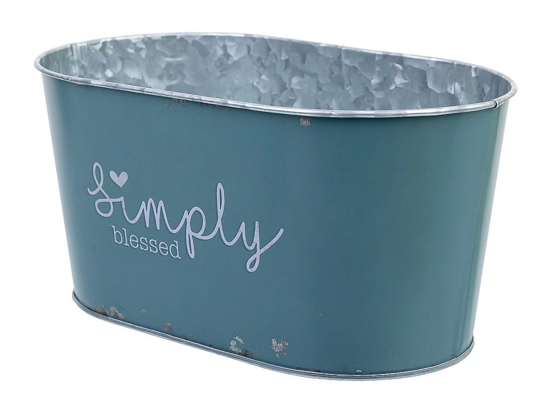 Metallkorb blau 22,5x13,7x11,3 B20x11