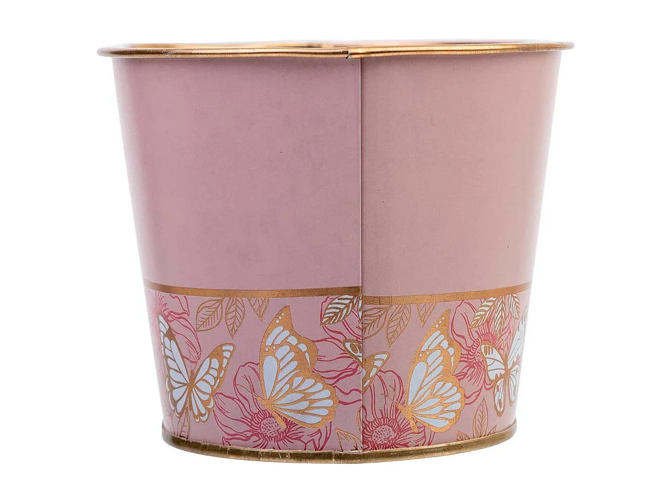 Panier en métal rose 19,5x11,5x9 B16,5x8,5