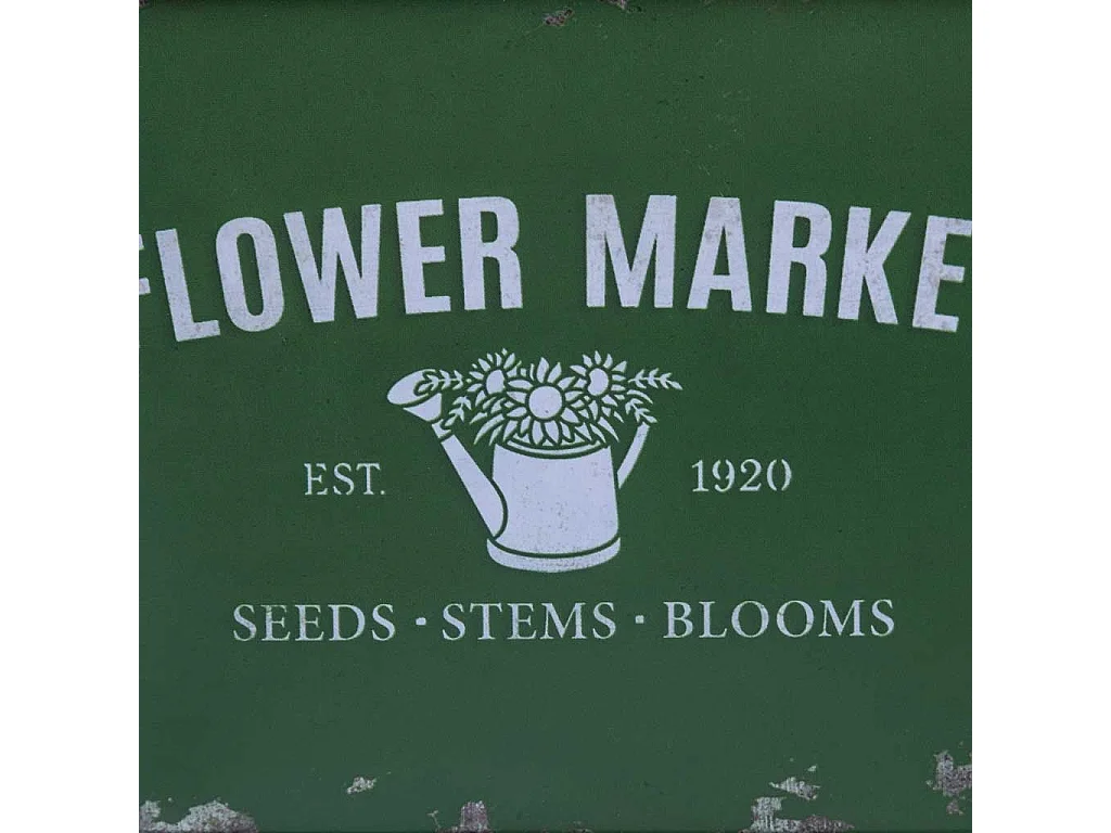 Cestino in metallo verde 22,5x13,7x11,3 B20x11