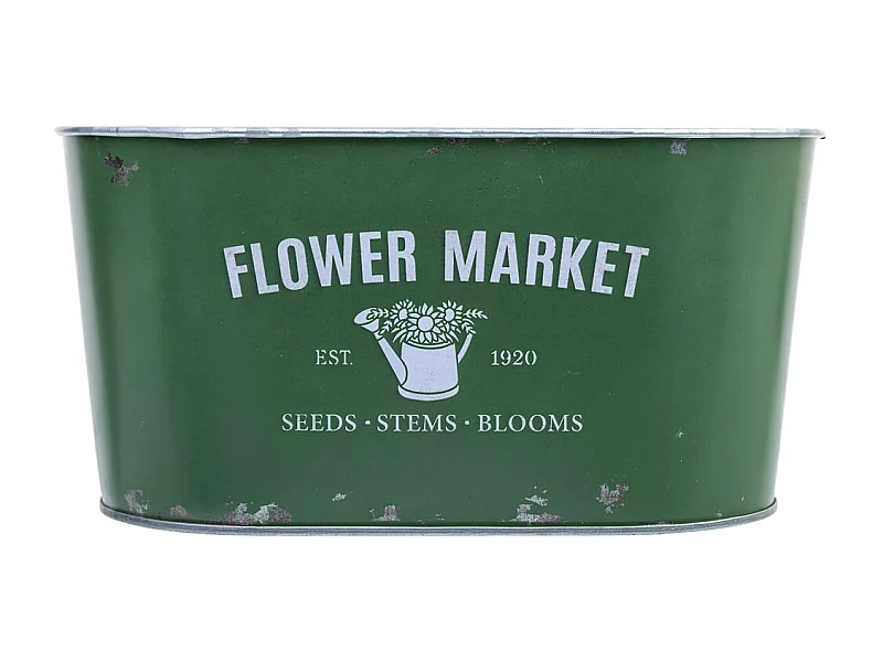 Cesto de metal verde 22,5x13,7x11,3  B20x11