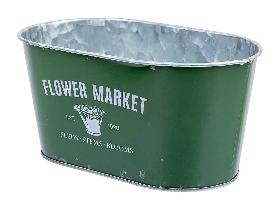 Grüner Metallkorb 19,5x11,5x9 B16,5x8,5