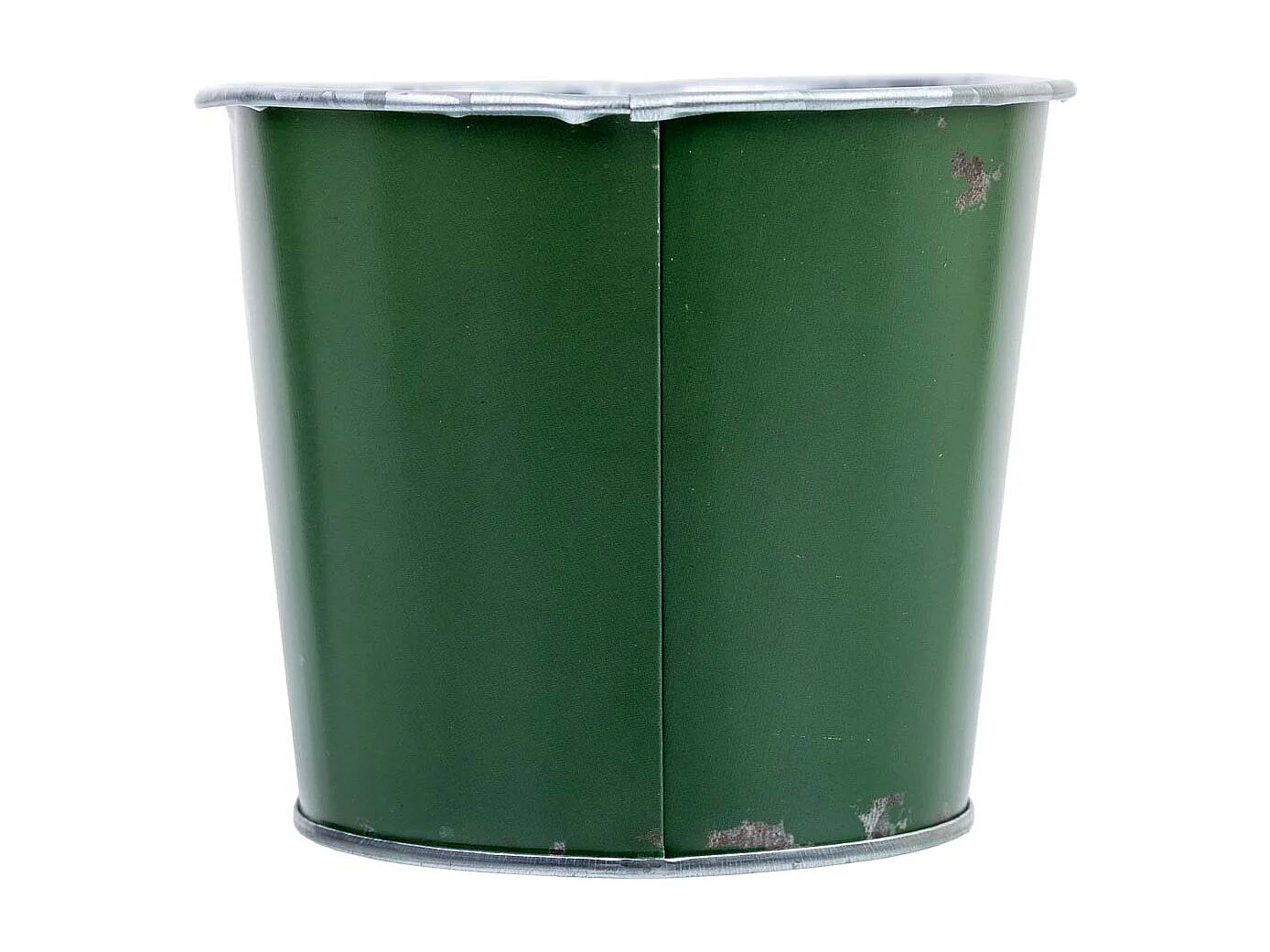 Panier en métal vert 19,5x11,5x9 B16,5x8,5
