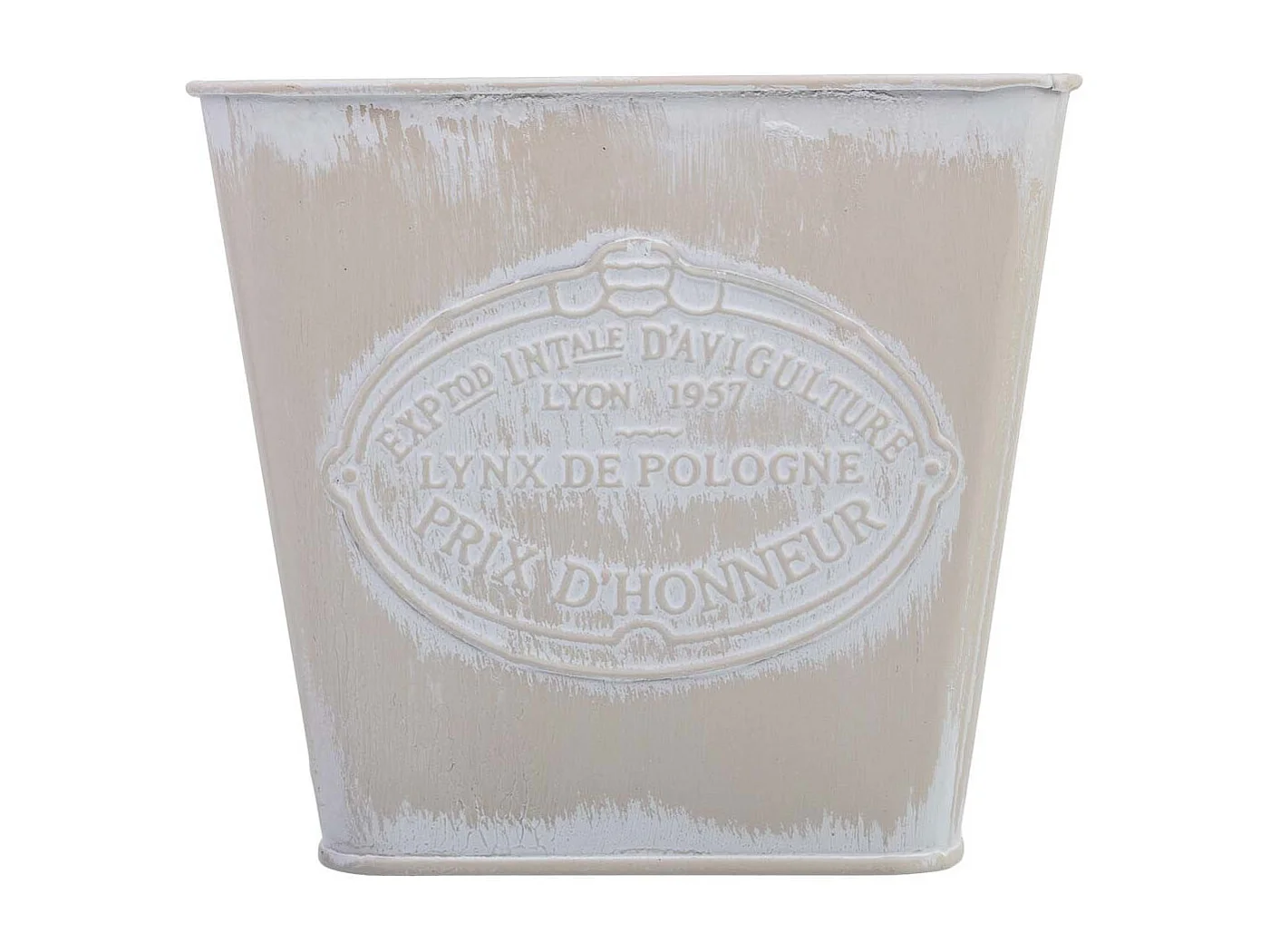 Cestino in metallo bianco 14,5x13x10,5