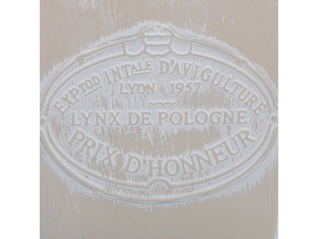 Weißer Metallkorb 14,5x13x10,5