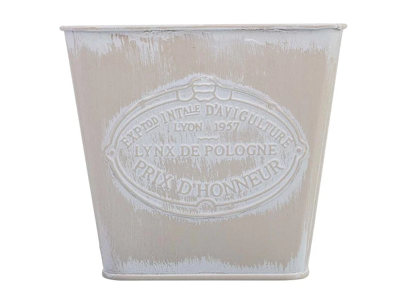 Weißer Metallkorb 14,5x13x10,5