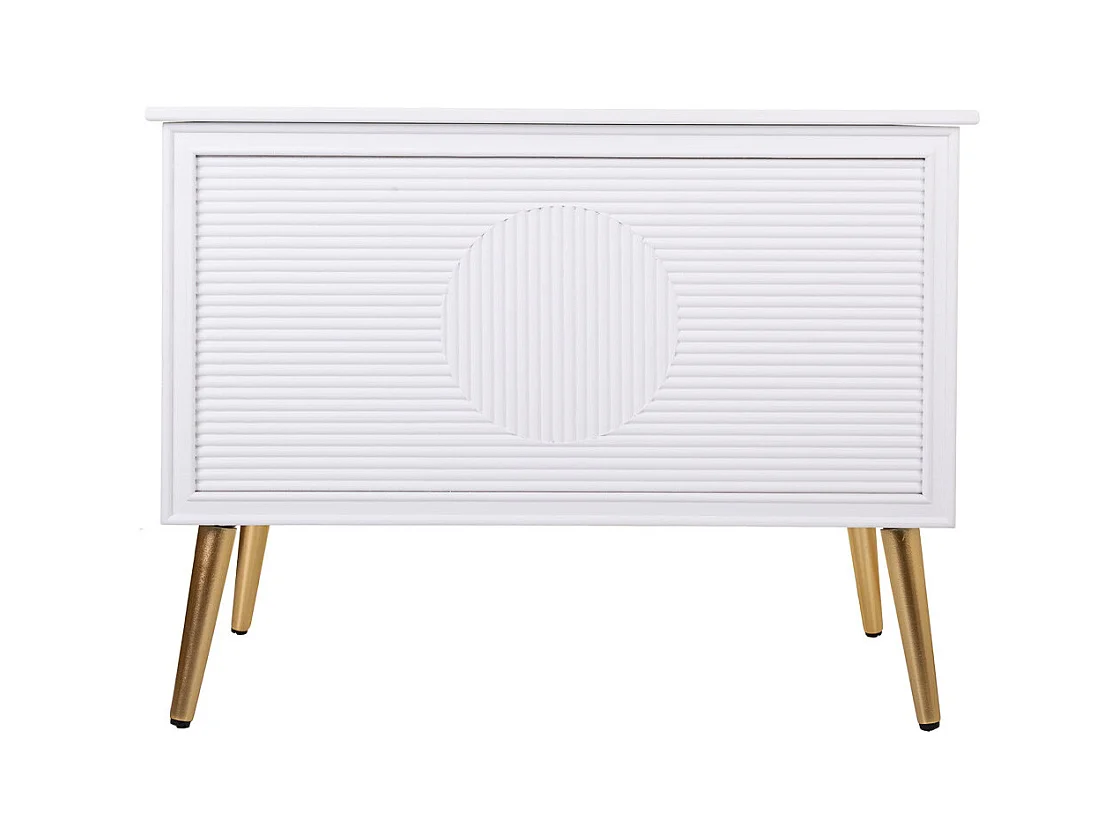 Banc coffre en bois blanc 83x41,5x62,5