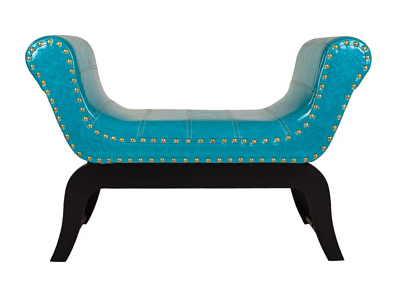 Sgabello in similpelle blu 90x40x65h