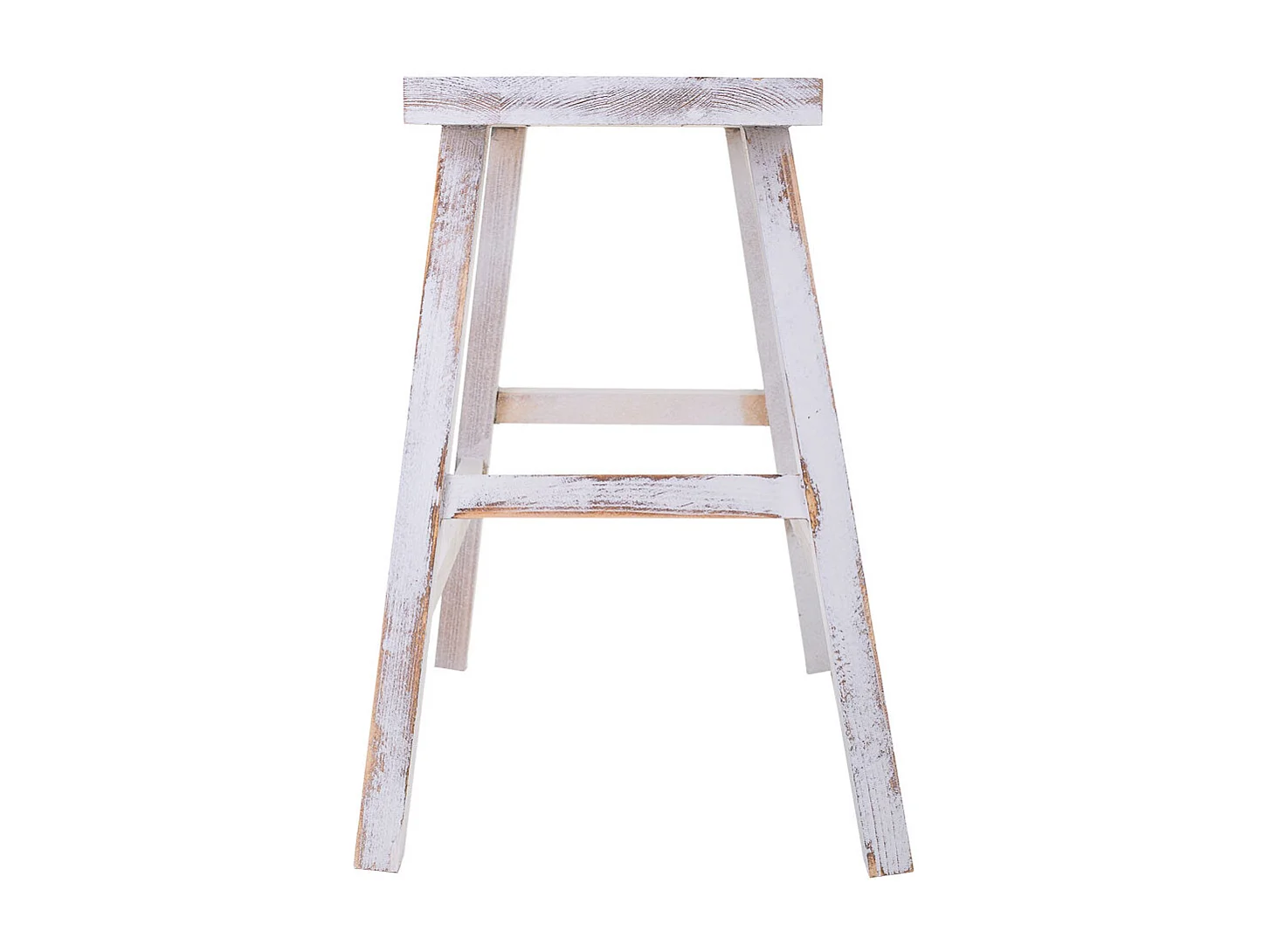 Weiße Holzbank 70x25x50h cm