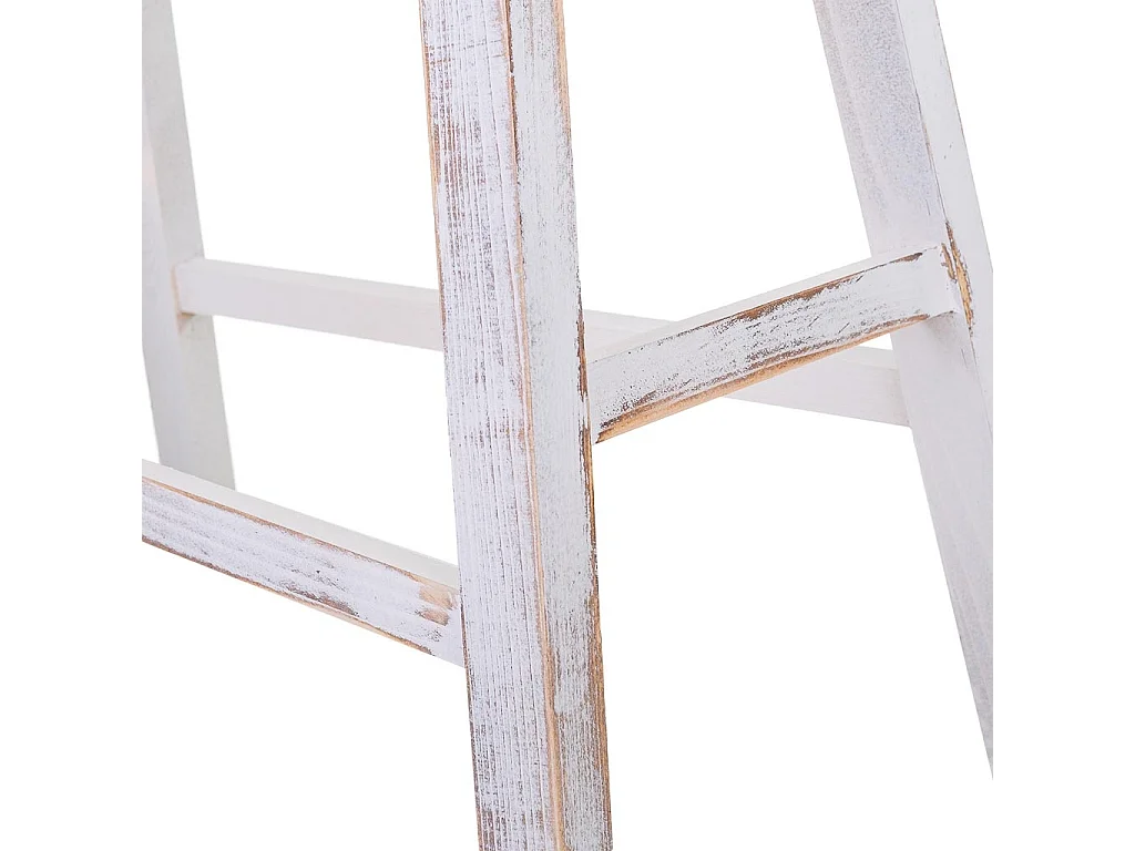 Weiße Holzbank 70x25x50h cm