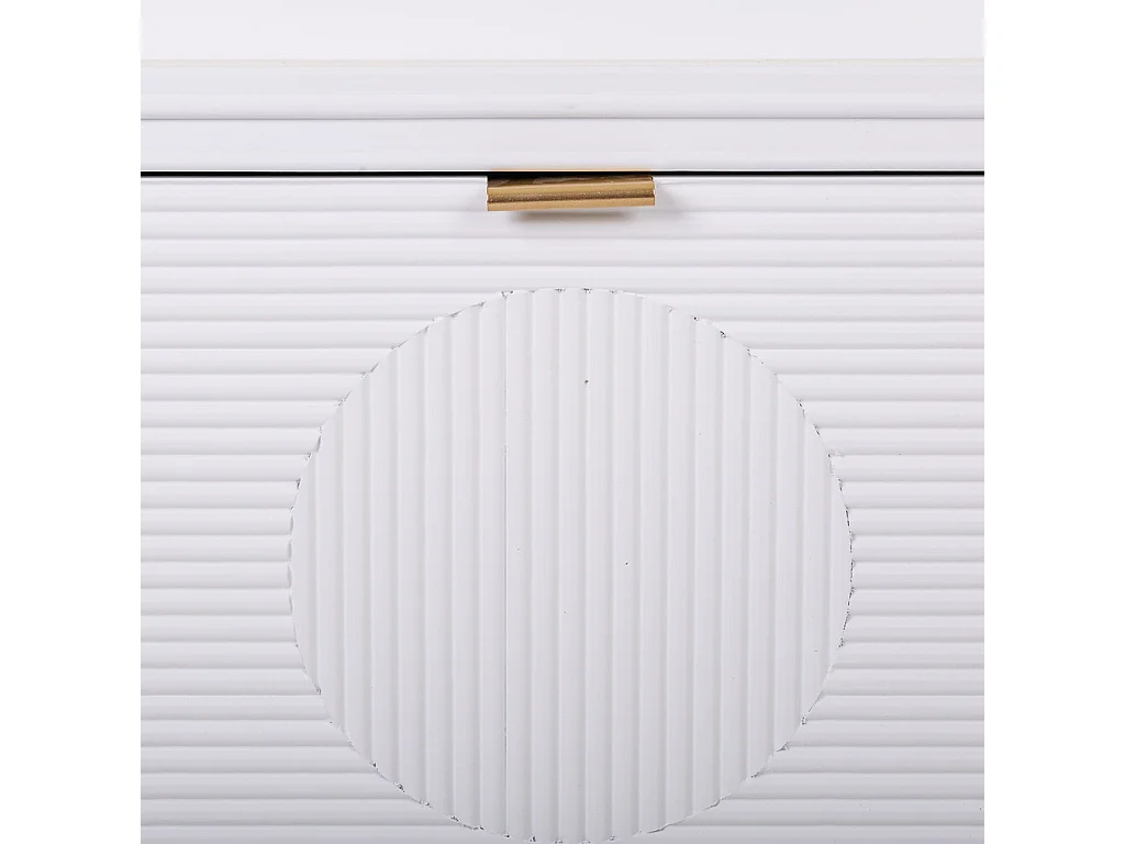 Banc porte-chaussures en bois blanc 80x38x53