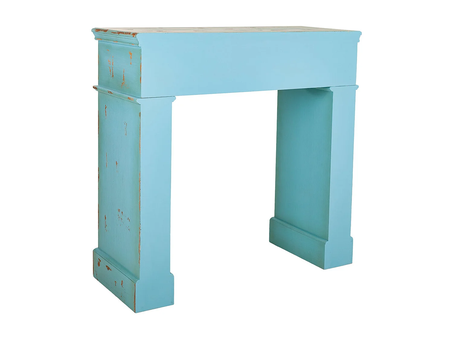 Moldura de lareira de madeira azul 100x40x100