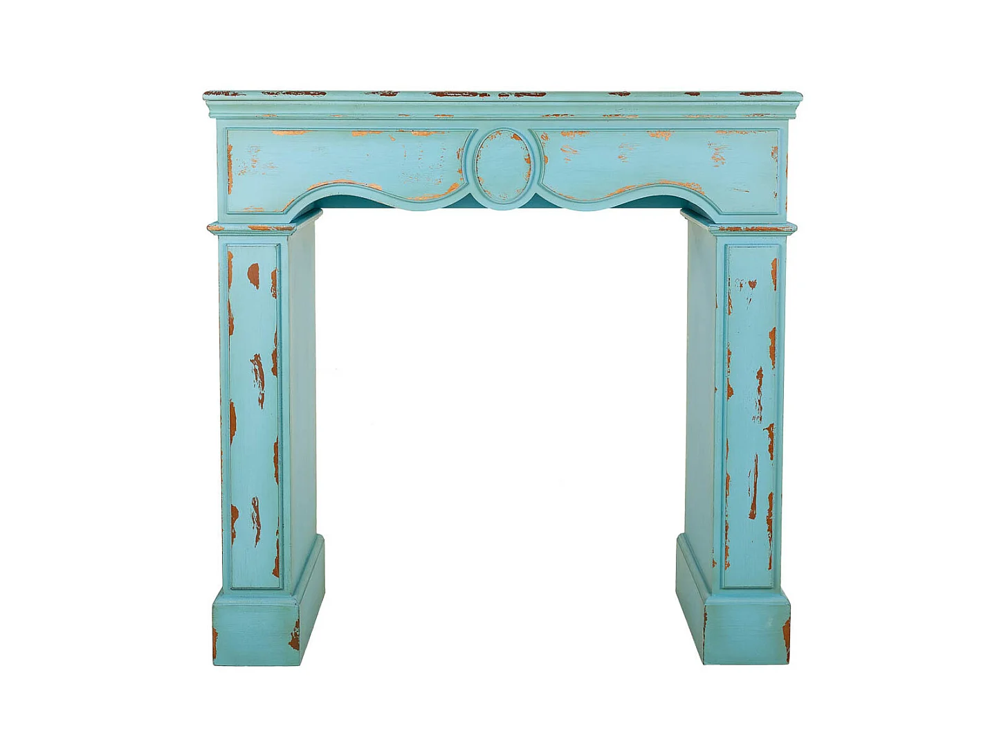 Cadre de cheminée en bois bleu 100x40x100h